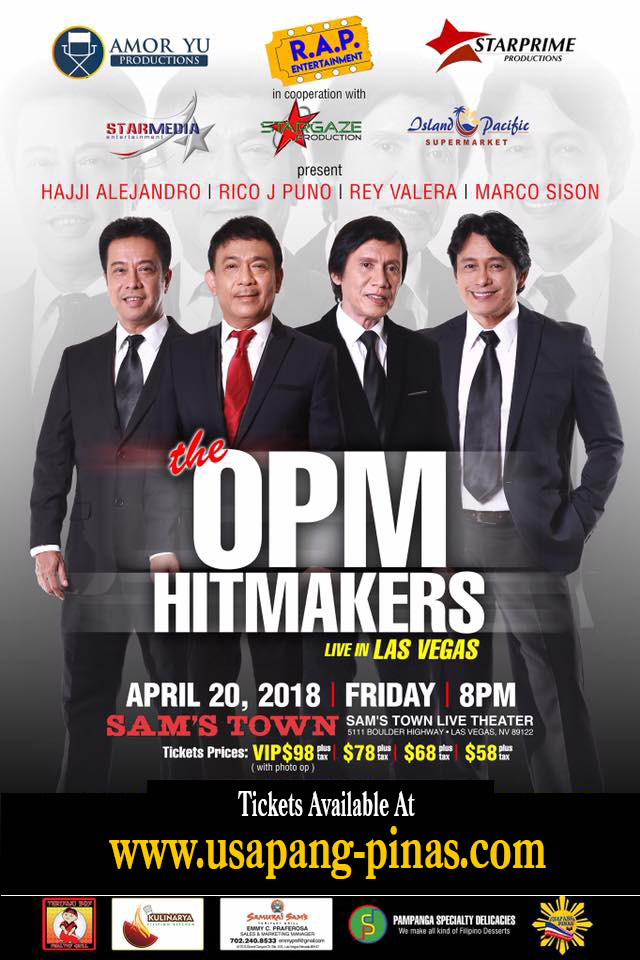The OPM Hitmakers Las Vegas Concert April 20, 2018 Sam's Town