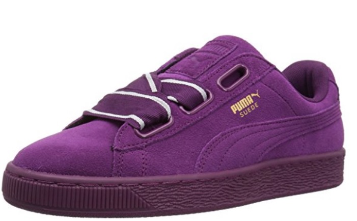 Purple Designer PUMA Women’s Suede Heart Satin Wn Sneaker