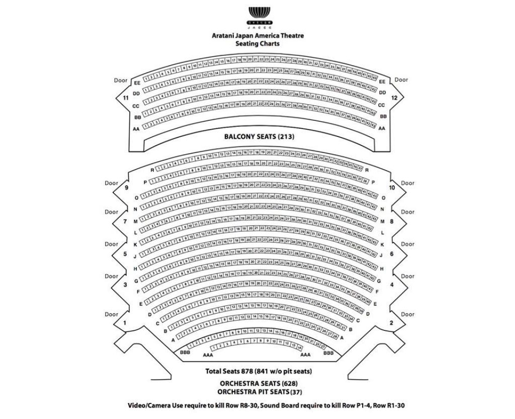 Seating Chart David Pomeranz and Rey Valera Concert Aratani Los Angeles July 22, 2018 Valentine in July