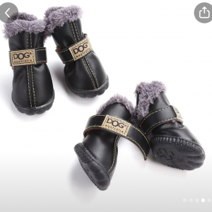 DOG Shoes for Winter 4pc Black, Blue, Brown