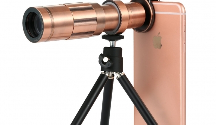 Cell Phone Lens 20X Optical Zoom Clip-on Telescope Lens with Mini Flexible Tripod + Universal Clip for iPhone X/8/7/7 Plus/6s/6/5, Samsung Galaxy/Note, Android and Most Smartphones