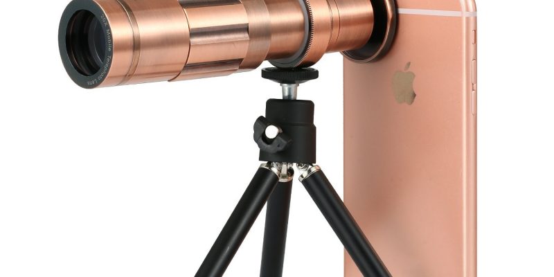 Cell Phone Lens 20X Optical Zoom Clip-on Telescope Lens with Mini Flexible Tripod + Universal Clip for iPhone X/8/7/7 Plus/6s/6/5, Samsung Galaxy/Note, Android and Most Smartphones
