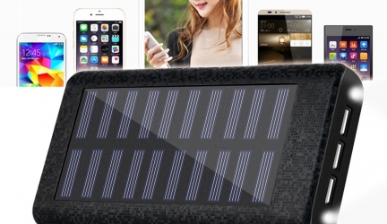 Solar charger 24000mah HuaF Portable Battery Pack Phone Charger 3 USB Ports(1A+2A+2A) Backup Battery For iPhone iPad Samsung HTC Cellphones Tablet And More