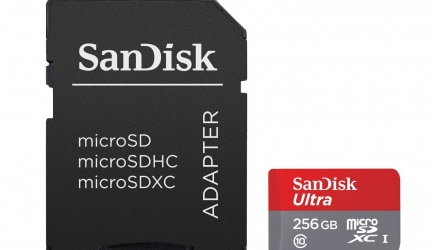 SanDisk Ultra 256GB MicroSDXC UHS-I Card with Adapter (SDSQUNI-256G-GN6MA)